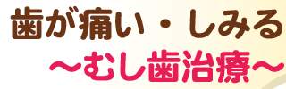 歯が痛い・しみる～むし歯治療～