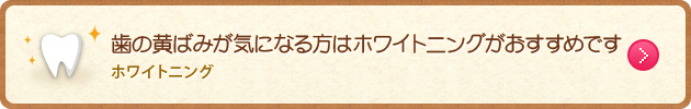 歯の黄ばみが気になる方はホワイトニングがおすすめです